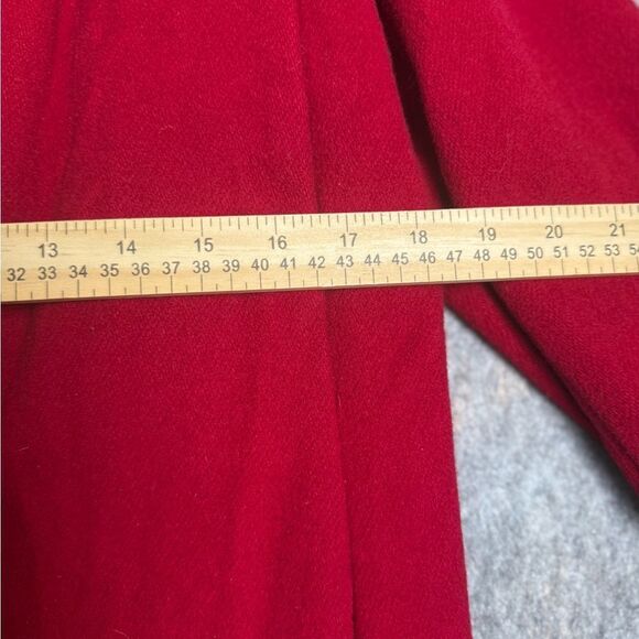 Forecast Blazer Coat Women 9/10 Red Wool Long Sleeve Double Breasted Four Button - Picture 5 of 6